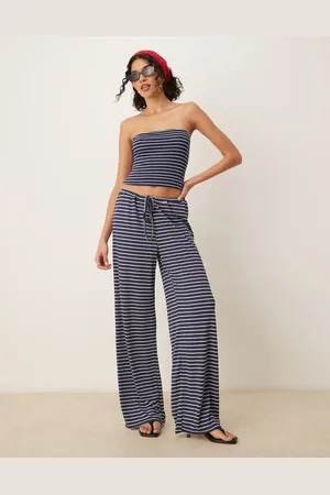 ASOS Wide leg trouser co-ord in stripe