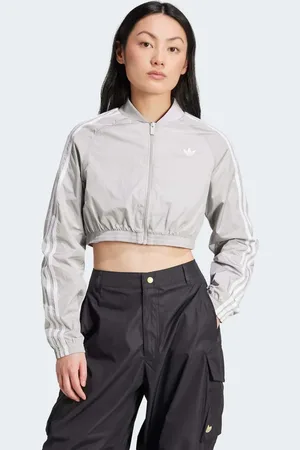 adidas Adicolor teamgeist cropped track top in two