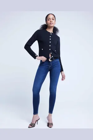 River Island Molly mid rise jeggings in denim - dark