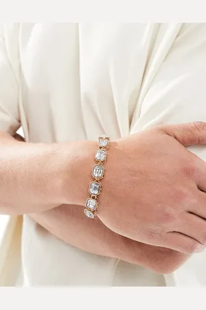 ASOS Crystal chain link bracelet in tone