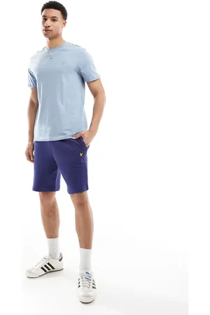 Lyle & Scott Mid bottoms sweat short in x568 deep indigo