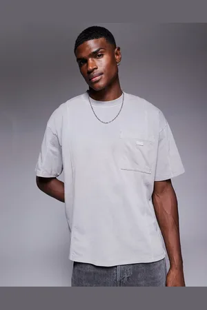 Hugo Blue Naimos pocket detail t-shirt in