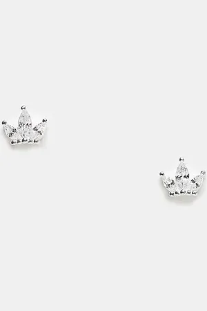 Kingsley Ryan Cubic zirconia crown stud earrings in sterling