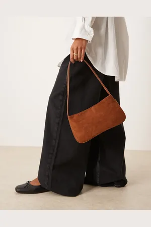 ASOS Faux suede shoulder bag with skinny straps in