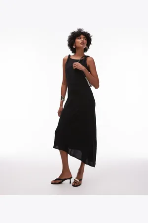 MANGO Aysmmetric sleeveless maxi dress in