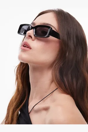 Topshop Barcelona slim rectangular sunglasses in