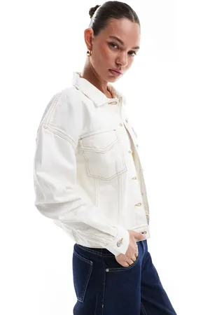 ASOS Ecru denim western jacket with cocoon sleeve
