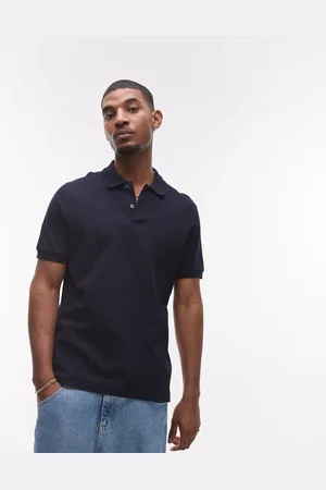 MANGO Jersey revere collar polo in