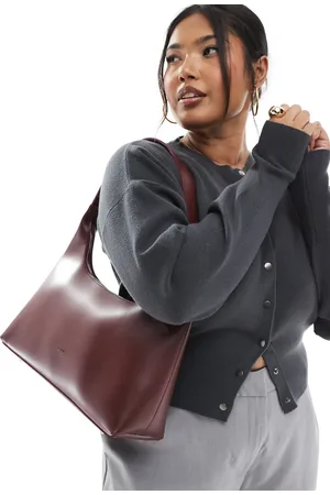 PASQ Structured shoulder bag in burgundy