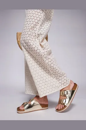 South Beach Double buckle espadrille sandals in