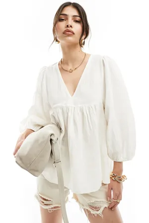 Whistles Gloria linen blend blouse in