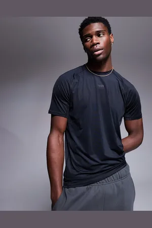 HUGO BOSS Active small central logo t-shirt slim fit in