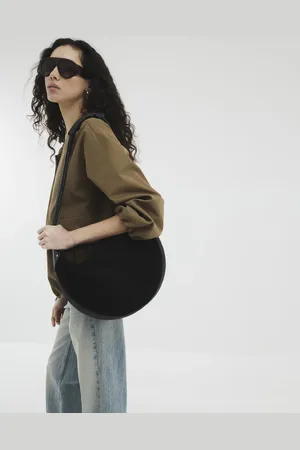 River Island Suede knot handle slouchy shoulder bag in