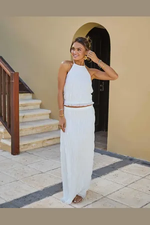 South Beach X Misha Grimes ruched tiered maxi beach skirt co-ord in