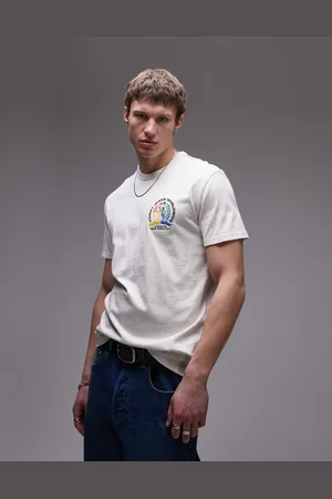 Tommy Hilfiger Colourful crest logo t-shirt in oat marl