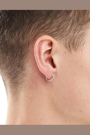 ASOS 9mm hoop earrings in real plate