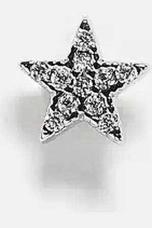 Kingsley Ryan Gemset star labret piercing earring in steel