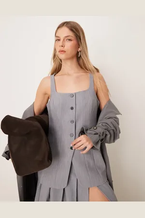 ASOS Crosshatch corset waistcoat co-ord in