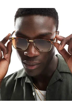 ASOS Retro sunglasses with tortoiseshell and frame and brown ombre lens