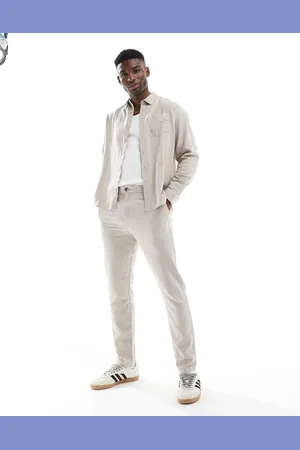 New Look Linen-blend trouser co-ord in stone