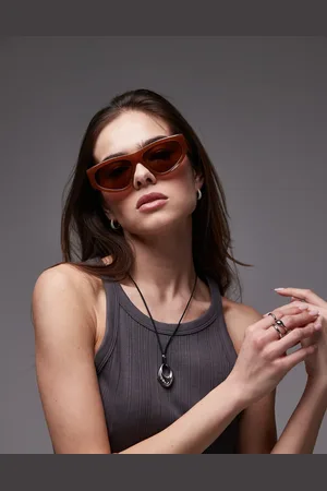Topshop Napoli angular sunglasses in milky