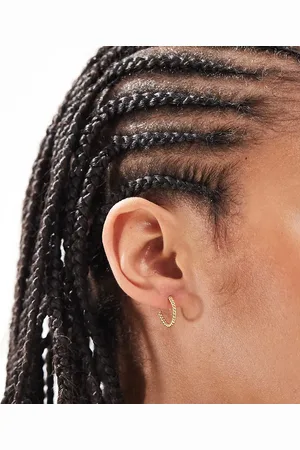 Kingsley Ryan 14mm ball effect hoop earrings in plated