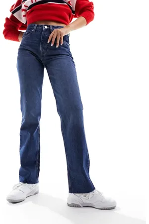 & OTHER STORIES High waist slim leg jeans in dark