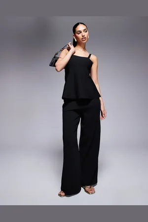 ASOS Knitted compact wide leg trouser co-ord in
