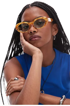 Topshop Sicily round sunglasses in milk tort