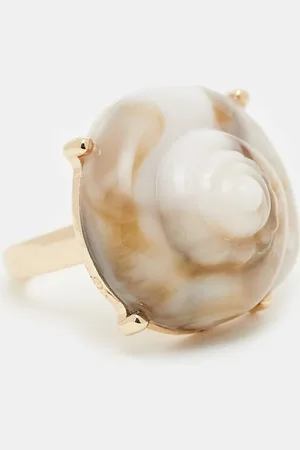 ASOS Resin shell ring in tone