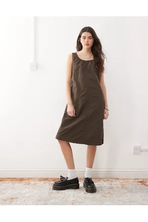 Gramicci Nylon midi dress in deep