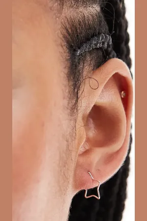 Kingsley Ryan 12mm star hoop earrings in sterling