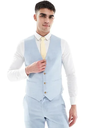ASOS Skinny wedding suit waistcoat in texture