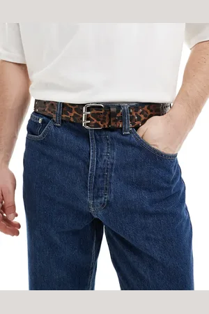 ASOS Mini star belt in leopard print