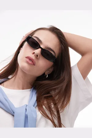 Topshop Xanthi slim rectangle sunglasses in