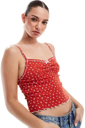 Cotton On Cotton On pointelle cami vest crop top in