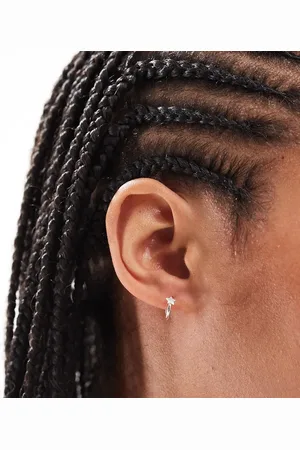 Kingsley Ryan Huggie hoop earrings with star in sterling