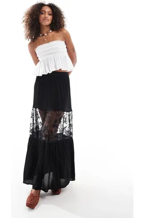 Esmée Esmee Exclusive beach maxi skirt with lace detail in