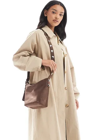 Stradivarius Stud detail shoulder bag in