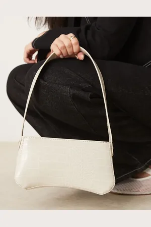 ASOS Textured curved based shoulder bag in stone