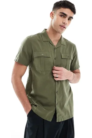 Brave Soul Short sleeve shirt in khaki