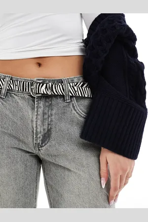 ASOS Leather waist and hip zebra print belt