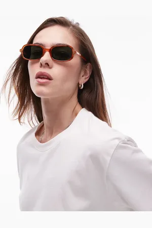 Topshop Madeira round sunglasses in milky tort