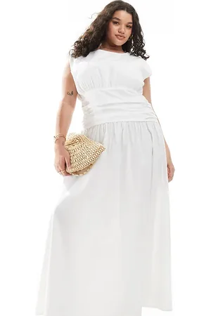 4th & Reckless Dropped waist drape detail maxi dress in