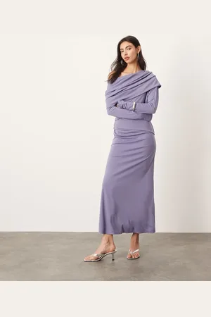 ASOS Jersey long sleeve slouchy maxi dress with layering detail in