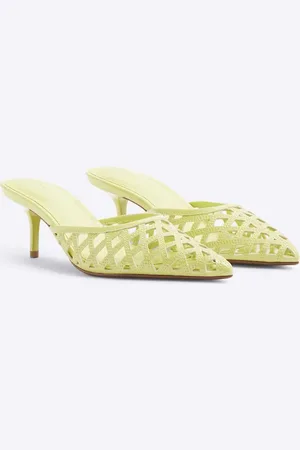 River Island Lattice mule court heels in