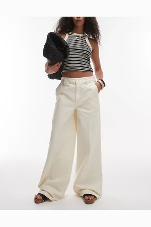 MANGO Maya relaxed straight leg jean in ecru