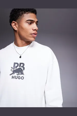 HUGO BOSS Bull Racing capsule Dahrain central logo oversized sweatshirt in