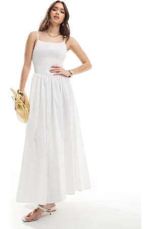 4th & Reckless Shirred cami v waist ruched skirt maxi dress in