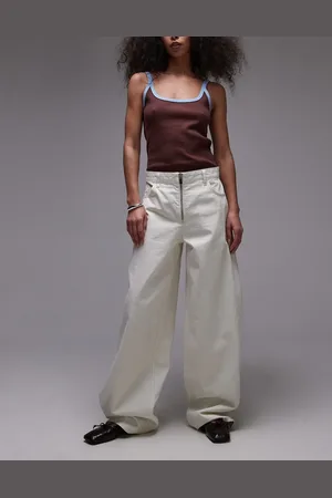 MANGO Hunter zip front baggy jean in